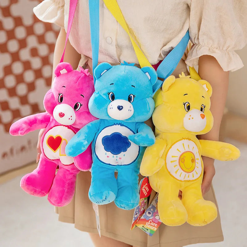 Care Bears Plush Backpack Kawaii Fashion Plushie Doll Fur Bag Girl's Bag Children's Bag Shoulder Bag Knapsack Bags Gifts