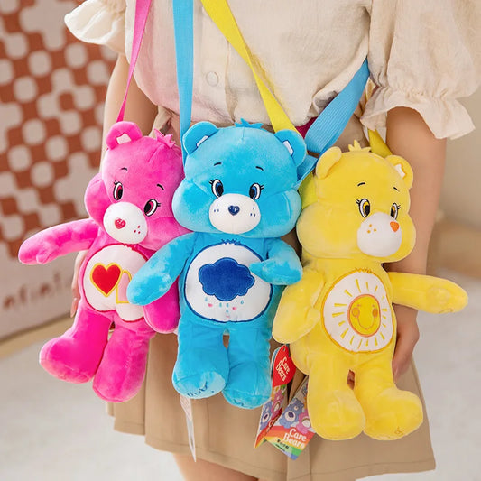 Care Bears Plush Backpack Kawaii Fashion Plushie Doll Fur Bag Girl's Bag Children's Bag Shoulder Bag Knapsack Bags Gifts