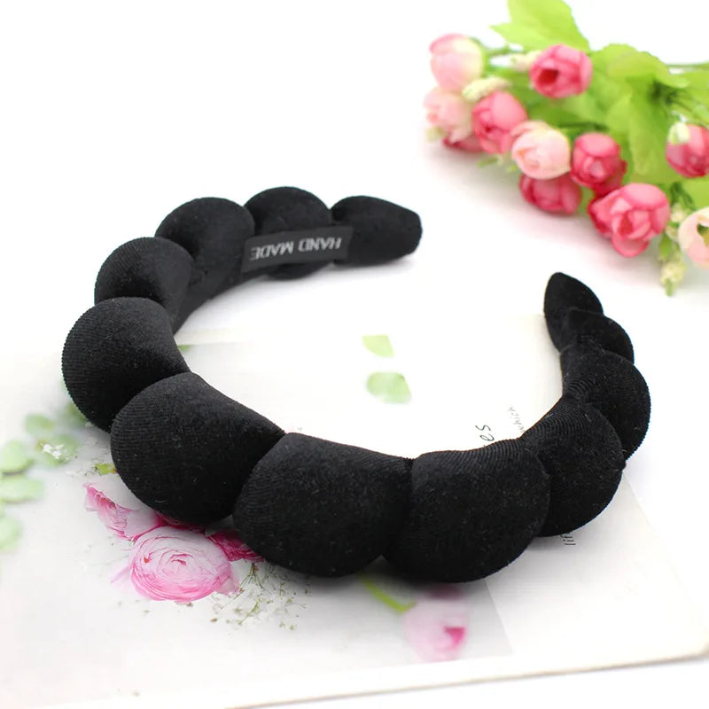 Fashion Padded Headbands for Women Wide Bezel Hairbands Thick Velvet Hair Hoop Girls Sponge Non-slip Hairband Hair Accessories BAZAARHUBO