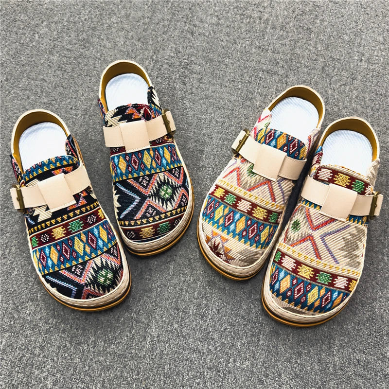 Men's Wide-Toe Round-Toe Sandals Casual Shoes for Spring and Summer, Versatile Commuter Slippers, One-Step Lazy Trendy Footwear