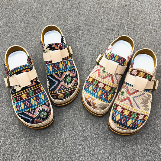 Men's Wide-Toe Round-Toe Sandals Casual Shoes for Spring and Summer, Versatile Commuter Slippers, One-Step Lazy Trendy Footwear