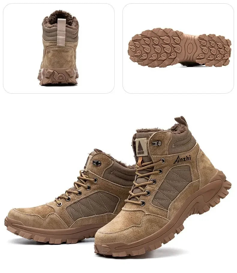 Man Shoes Leather Booties Waterproof Boots for Men Lace Up Ankle Short Barrel Retro Trendy 2025 Sale Offer New Fashion Low Price