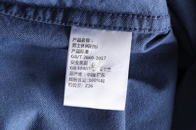 Washed Oxford fabric base simple pocket long sleeve shirt men's casual jacket