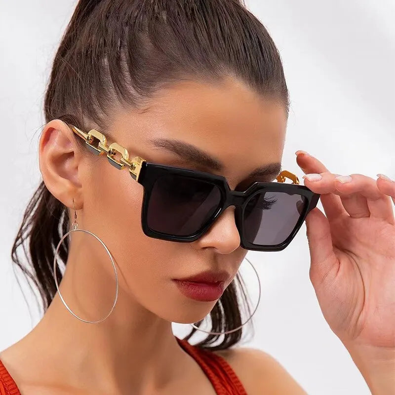 2023 New Women Rectangle Vintage Sunglasses Brand Designer Retro Points Sun Glasses Female Lady Eyeglass Cat Eye Driver Goggles BAZAARHUBO