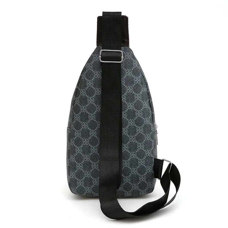 Men's Multifunction Messenger Bag Shoulder Cloth Chest Bags Crossbody Casual  Handbag with Earphone Hole