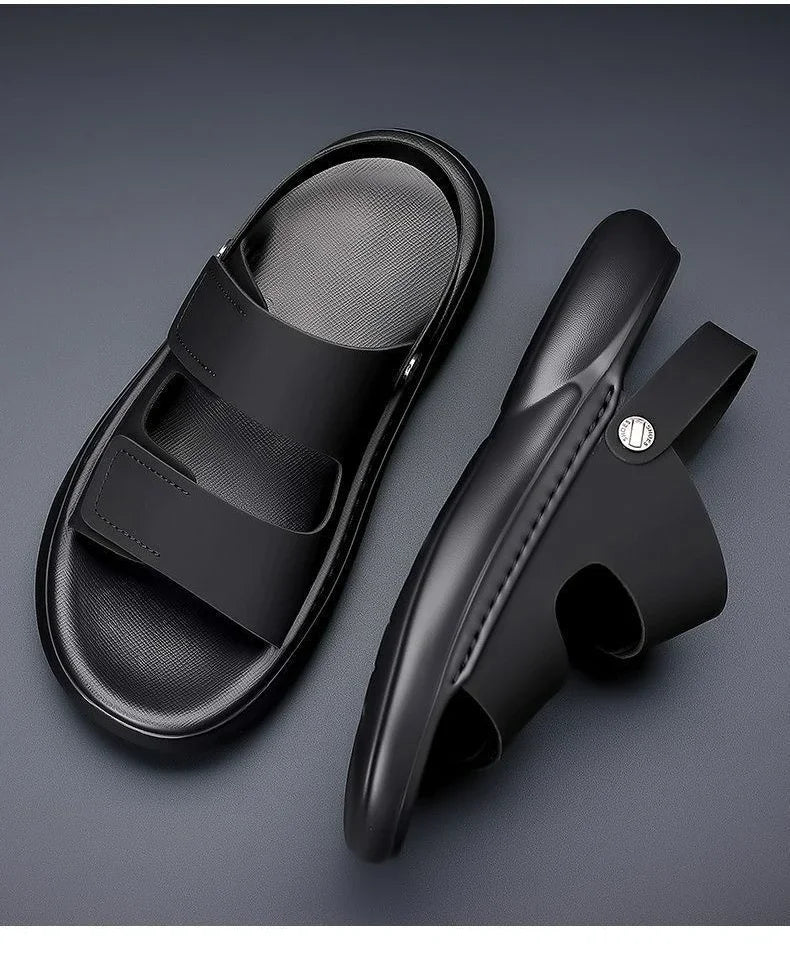 2026 New Men Sandals Casual Breathable Soft Sole Non-Slip Outdoor Fashion Beach Shoes Travel Slippers