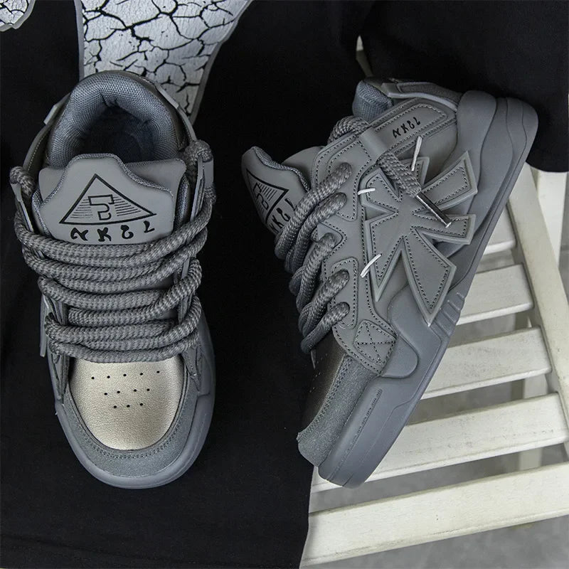 2024 Spring and Autumn Men's Thick Sole Elevated Casual Sports Shoes Fashion Breathable and Durable Running Shoes sneakers men