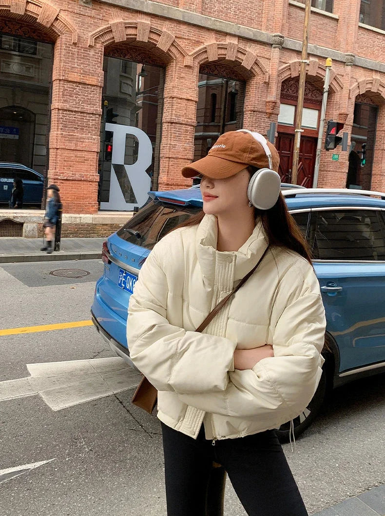 Down Coats for Women Loose Casual Parkas Woman Solid Color Winter Clothes 2025 Jackets Thick 2025 Trend Demi-season High Quality