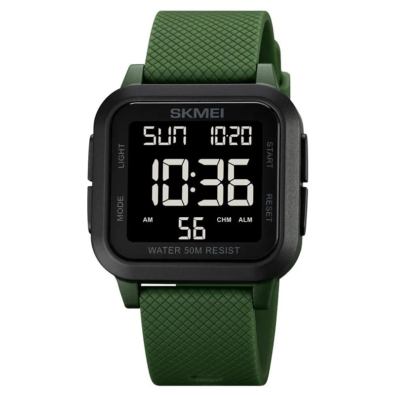SKMEI Sport Watches Mens Alarm Countdown Clock Male 5Bar Waterproof Military Back Light Shockproof Calender Digital Wristwatch