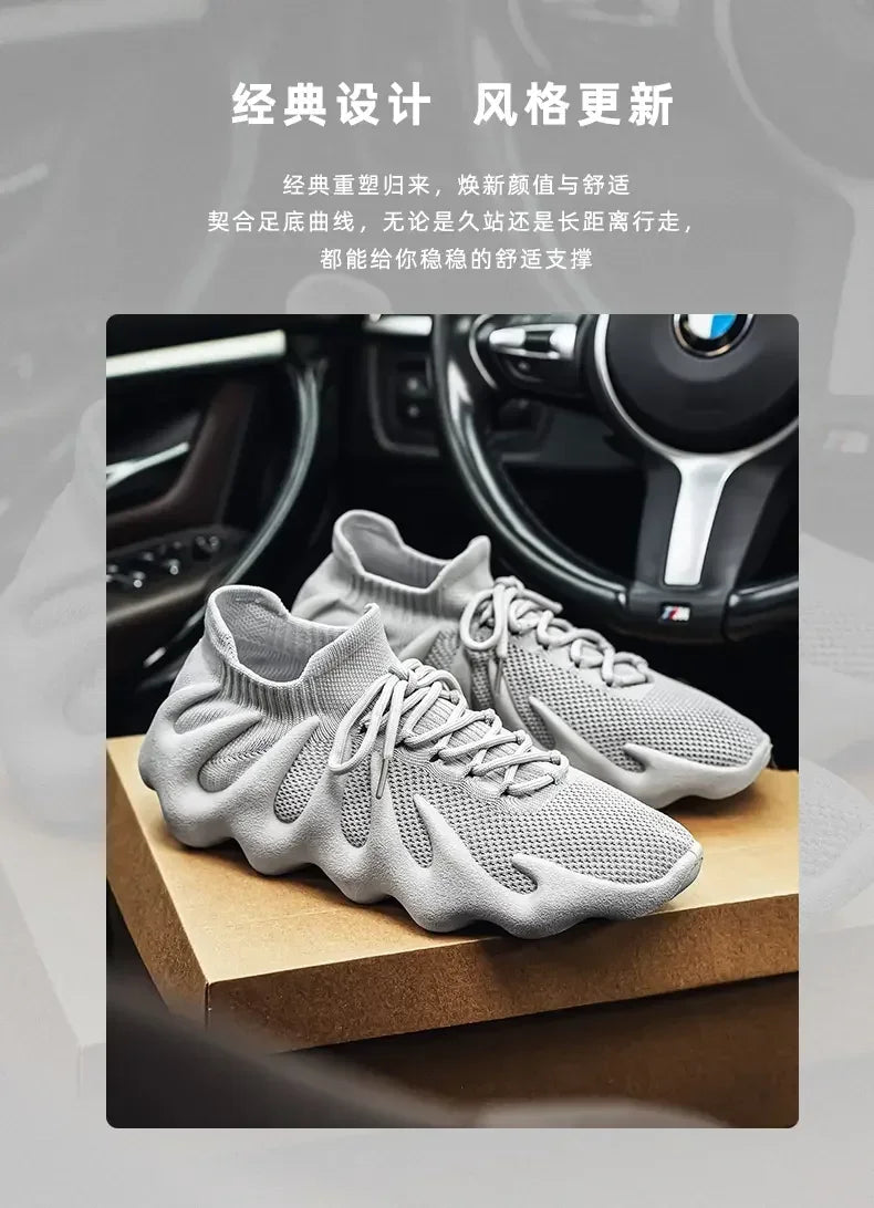 Men Sports Running Jogging Shoes Summer Casual Sneakers Outdoor Breathable Mesh For Women Light Shock-absorption Black Tennis