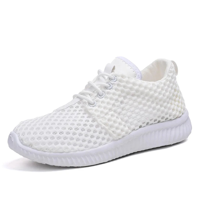 women's summer mesh shoes women's breathable mesh surface casual sports comfort mother's shoes anti slip soft sole  white shoe