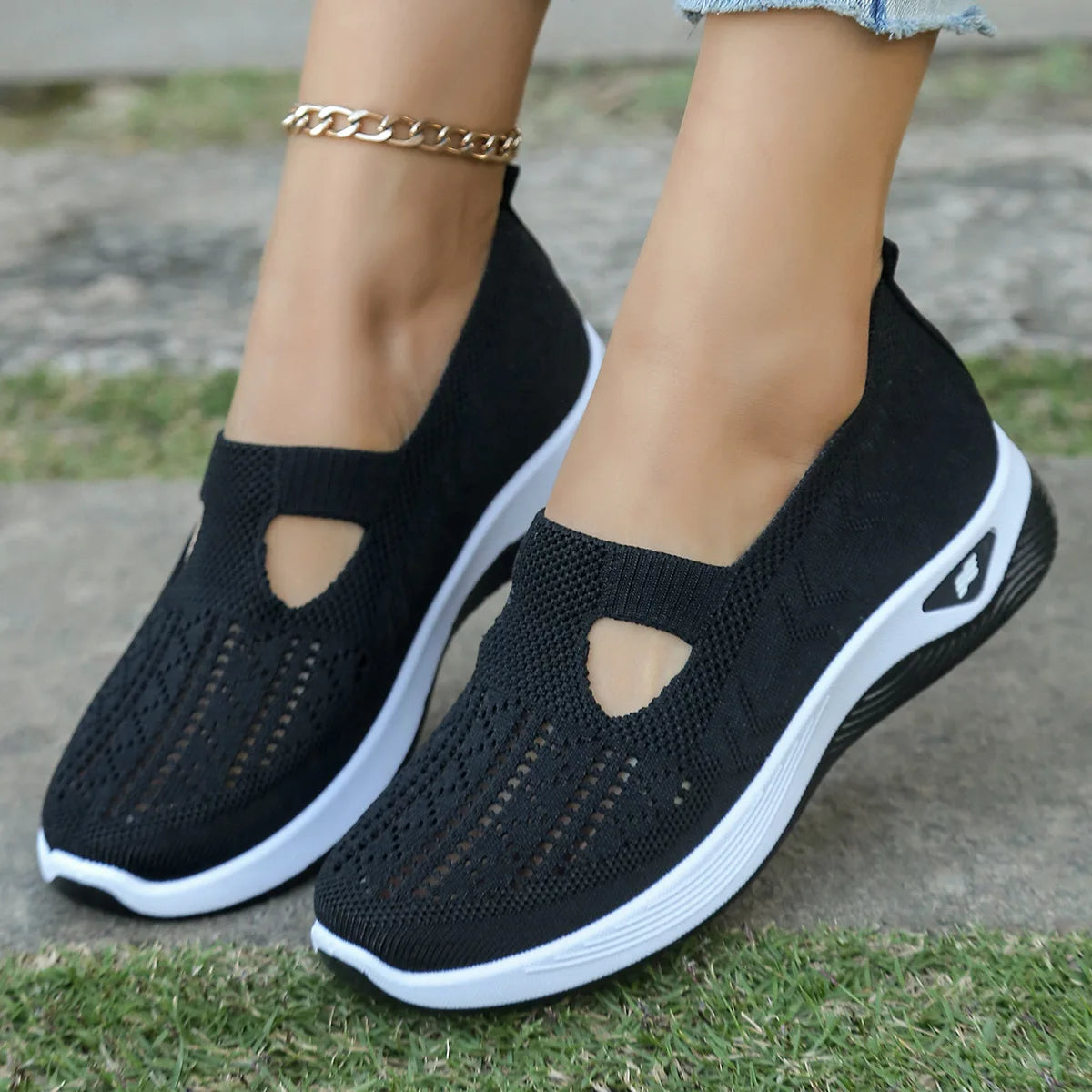 Fashion New Women's Sports Shoes, Fashionable, Breathable, Lightweight, Non-slip, Wear-resistant, Casual Sports Shoes, Flat Shoe