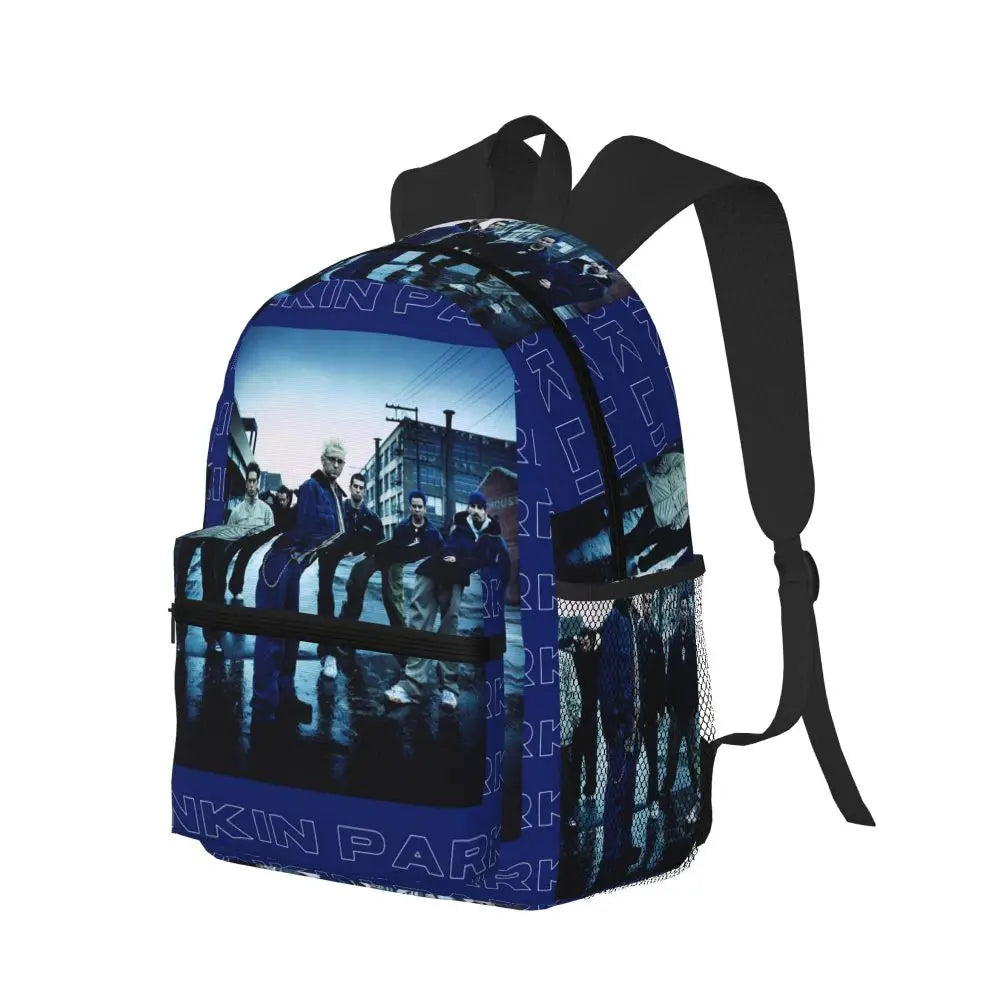L-Linkin-S P-Park-S Band Student Backpack School Bag Hiking Travel Daypack for Boys Girls Fashion Bookbag Shoulder Bags