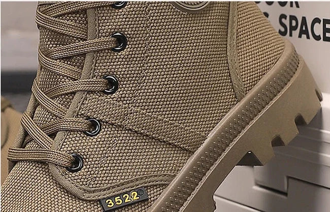 Male Shoes Hiking Outdoor Rubber Men's Boots Lace Up Original Deals Vintage In Promotion Y2k Offers Trendy 2025 Footwear New