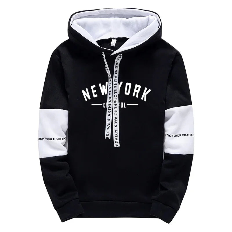 Mens Tracksuit Daily Casual Hooded Sweatshirts Outdoors Sports Jogging Man Clothes Print Urban Streets Single Piece Hoodie Pants