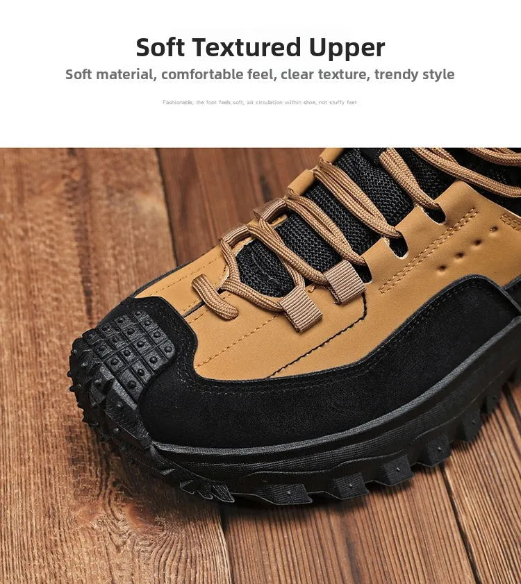 Men's Large Size Versatile Mountain Climbing Anti-slip Wear-resistant Outdoor Casual Trendy Spring Lightweight Dad Shoes