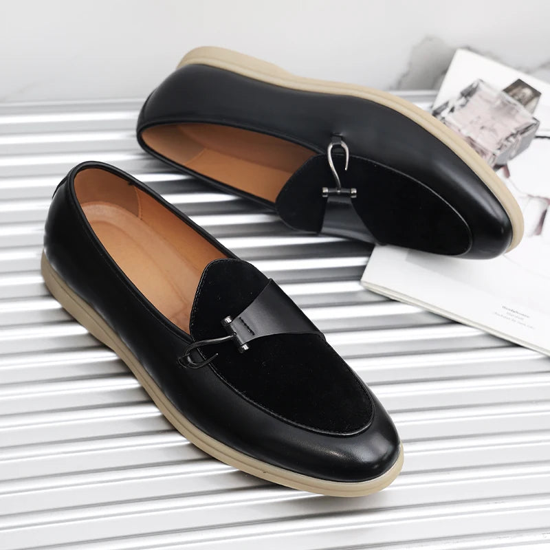 Fashion Men's Casual Shoes Men Horsebit Loafers Moccasins Mens Party Wedding Shoe Light Comfortable Driving Flats