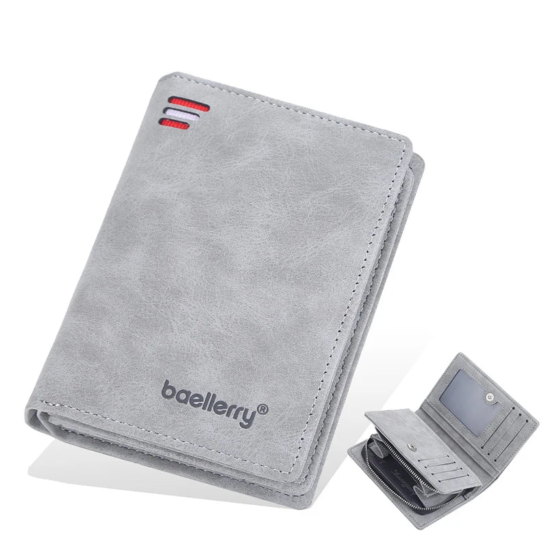 Baellerry New Men Wallets High Quality Brand Card Holder Short Male Purses Zipper Coin Pocket Large Capacity Men's Wallet