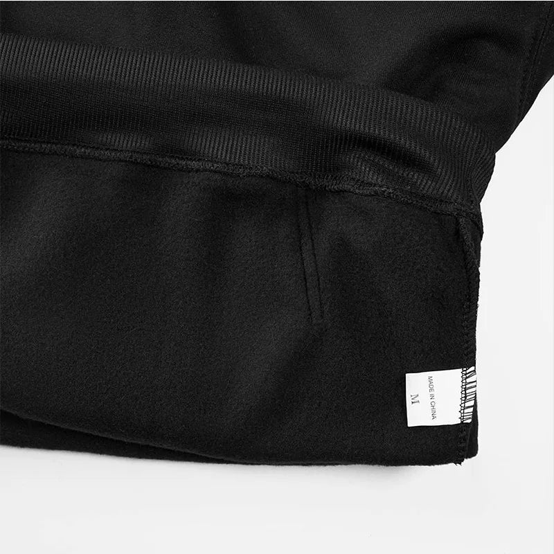 2026 Men's wide Hood Sweatshirt European and American men's and men Sweatshirt Solid Harajuku Long Sleeve Female Loose male Coat BAZAARHUBO