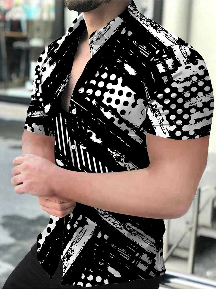 Luxury Shirt Owl 3d Print Shirts Men Women Fashion Oversized Blouse Men's Lapel Shirt Beach Camisas Men's Clothing Bussiness
