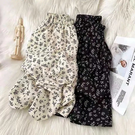 2025 Spring and Summer New Women Skirt Vintage Floral Skirt High Waist Mid Length A-line Skirt Versatile Thin Long Skirt Female