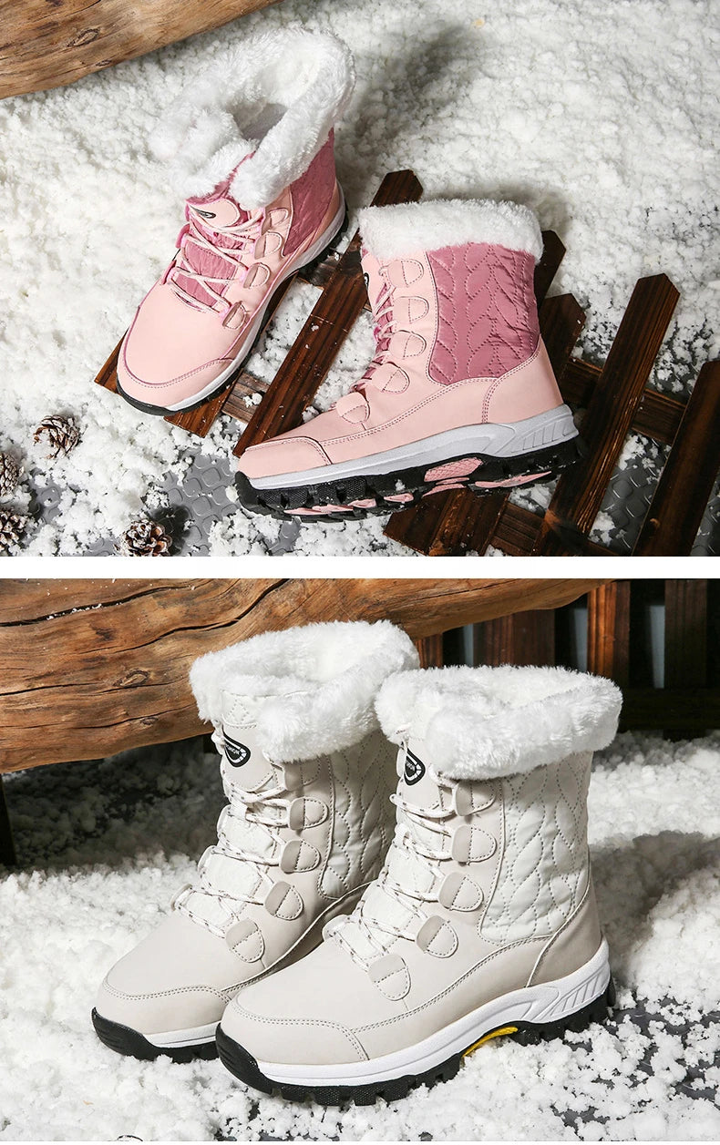 Winter New Women's Boots Plush Warm Women's Snow Boots Outdoor Non-slip Sneakers High Quality Waterproof Women Boots Botas Mujer