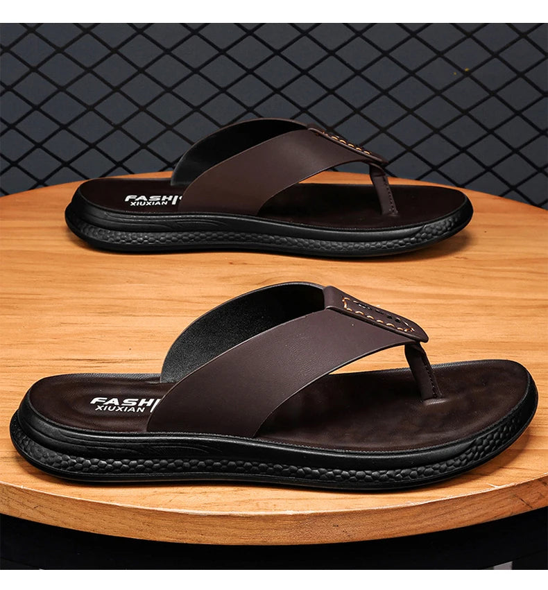 Summer men's high-quality outdoor casual slippers flip flops anti slip waterproof comfort beach shoes youth versatile sandals