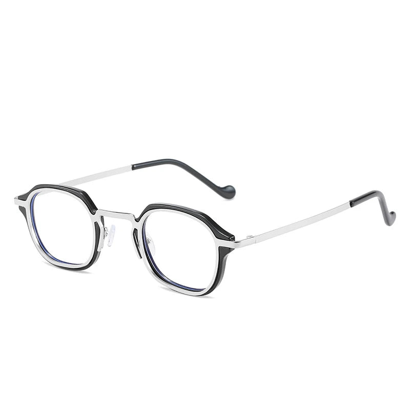 Blue Light Computer Glasses Men TR90 Metal Round Frame Myopia Glasses Women Vintage Optical Nearsighted Eyeglasses 0 To -600 BAZAARHUBO