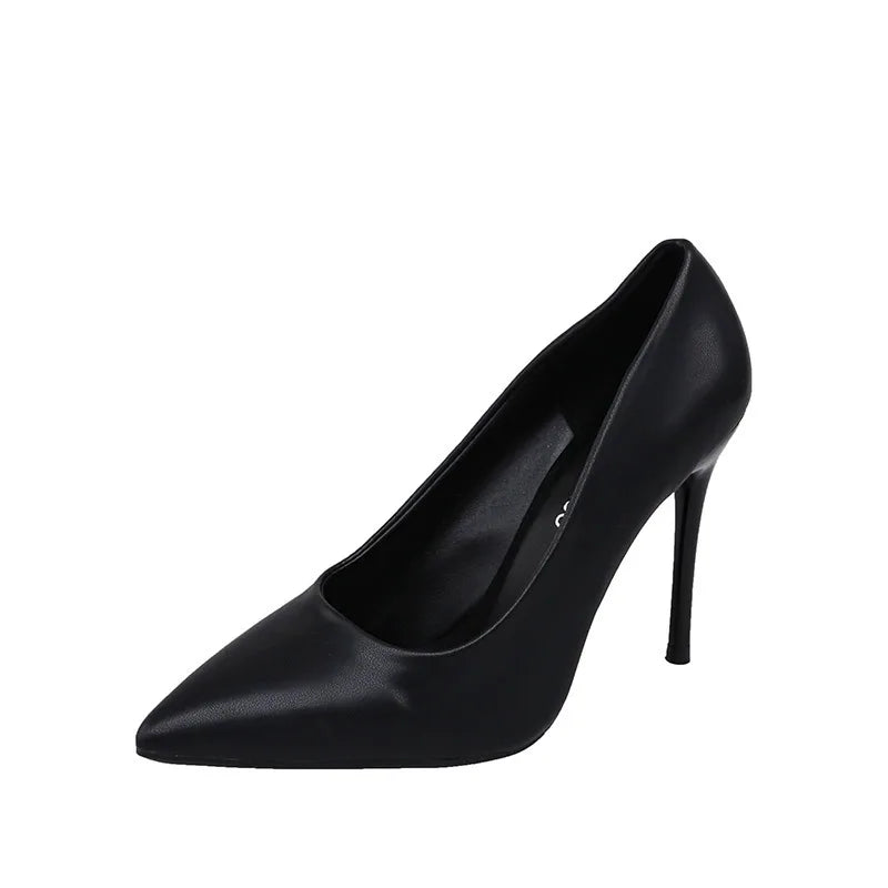 Purple Women Shoes Thin Stiletto Banquet Wedding Shoes 6-10cm Fashion High Heels Plus Size Sexy Pointed Toe Ladies Work Shoes