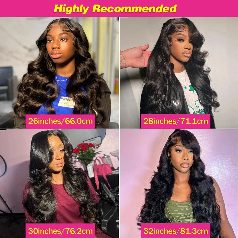 300 High Density Body Wave 13x6 HD Lace Frontal Wigs Human Hair 40 Inch 13x4 Body Wave Lace Front Wig For Women Brazilian Hair