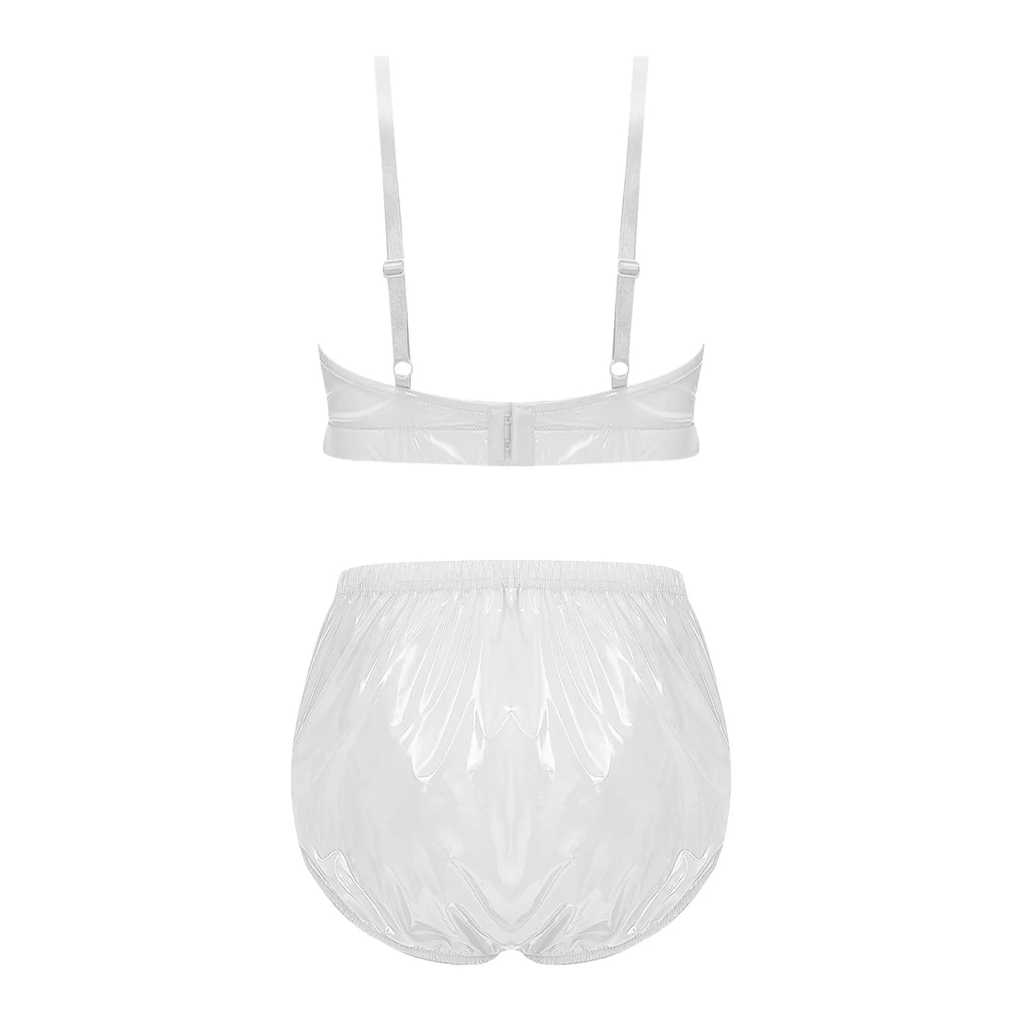 Women Waterproof Bikini Set Swimsuit Bathing Suit No-pad Bra Top with Swim Shorts for Beach Pool Sunbathing Nightwear Clubwear