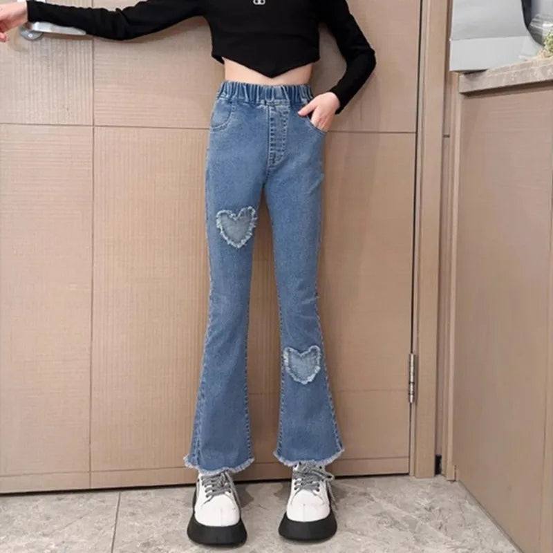 Kids Clothes Baby Girls Pants Sweatpants Children's Clothing Denim jeans Autumn Streetwear Spring Casual Kids Pants