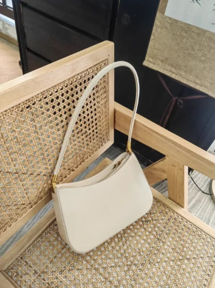 Zency Premium Cow Leather Fashion Shoulder Handbag for Women Trendy 2025 Luxury Designer Underarm Bag