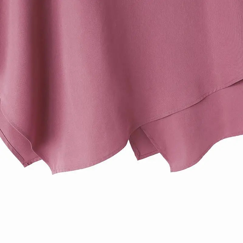 ZANZEA Women Fashion Blouse Chic 3/4 Sleeve Ruffle Hem Top Shirt 2025 Summer Round Neck Loose Blusa Elegant Irregular Work Tunic