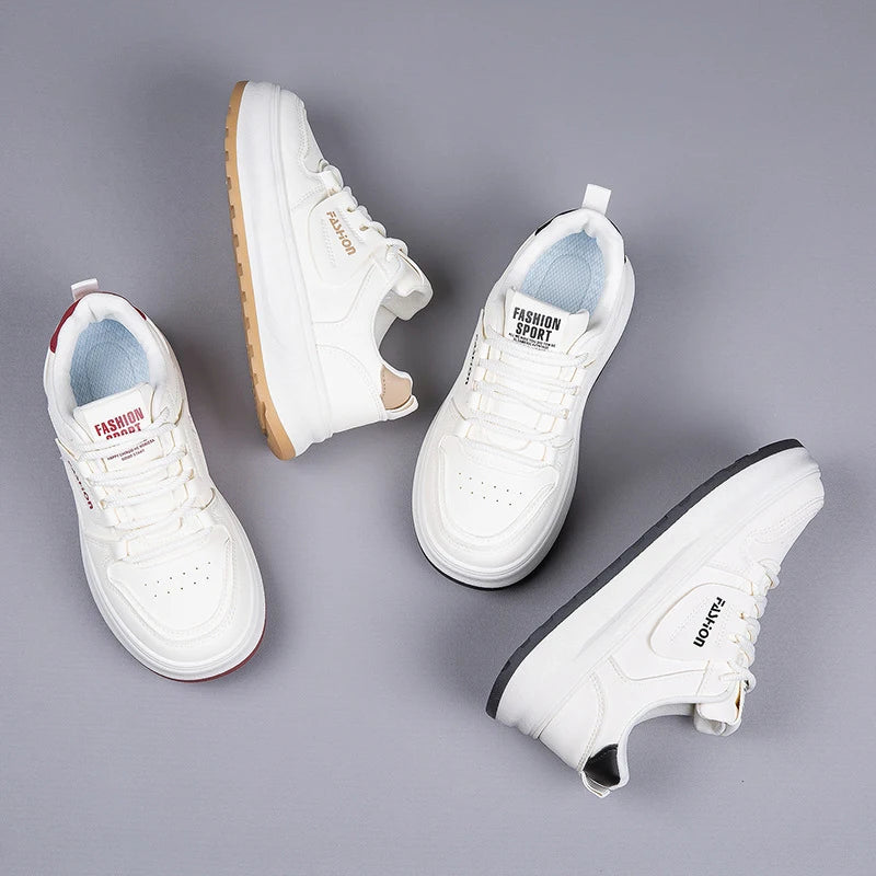 Comfortable Women's Sneakers 2026 New White Sneakers For Ladies Casual Shoes Women Fashion Flat Female Platform Shoes Woman