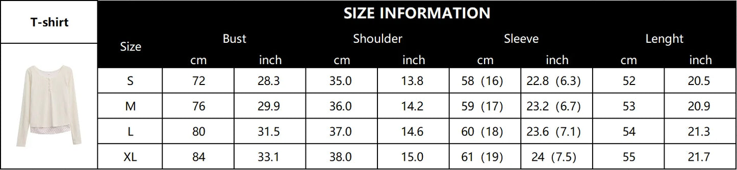 Floral Patchwork Long Sleeve T-shirt False Two-piece Lace Women Top 2025 Spring Slimming T-shirt Fashion Korean Style Clothing
