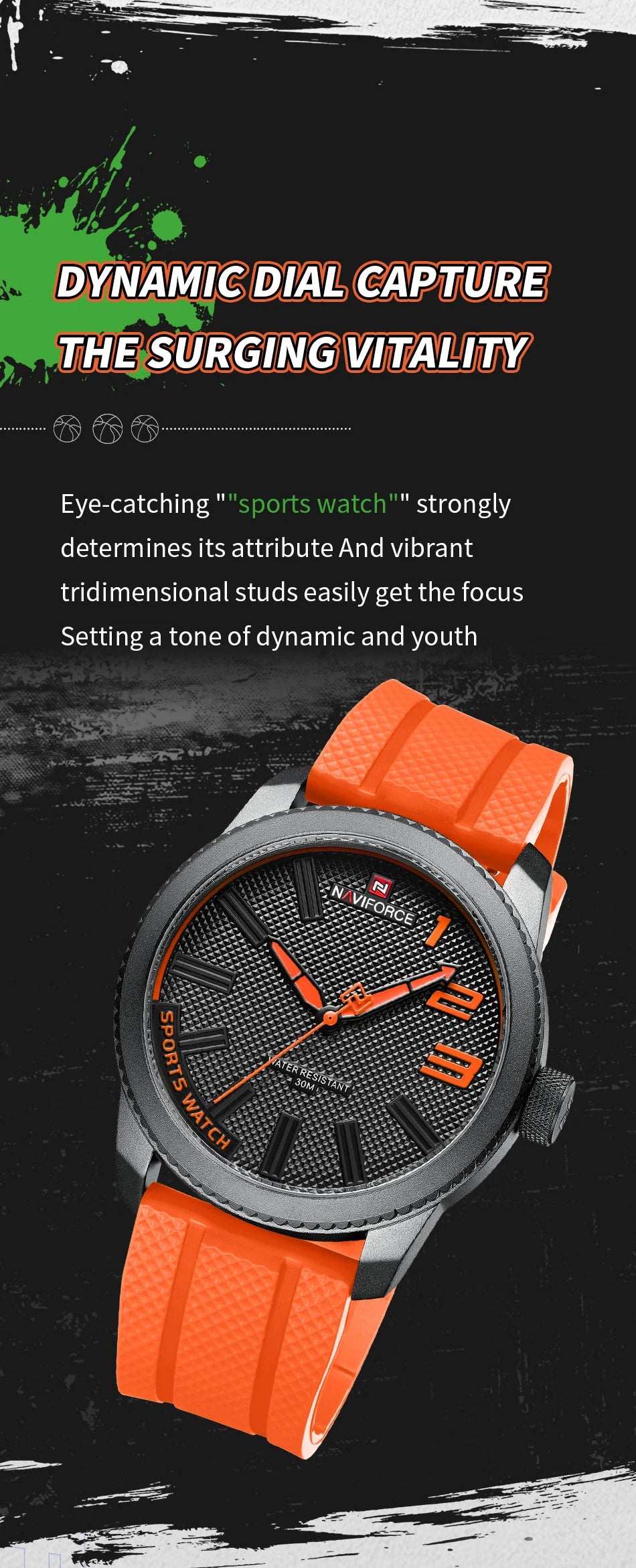 NAVIFORCE Top Luxury Brand Quartz Watch Men Silicone Strap Military Watches 30ATM Waterproof Wristwatch Relogio Masculino 2022