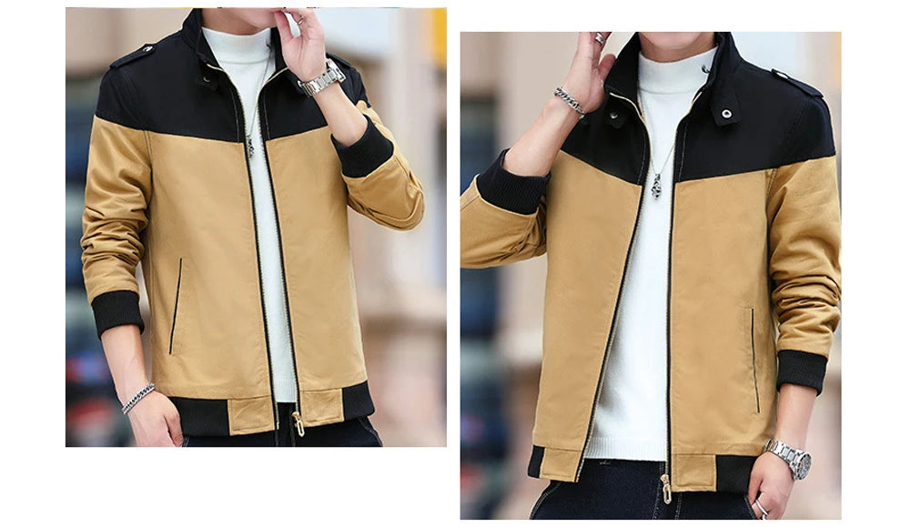 DIMUSI Winter Men's Bomber Jacket Casual Mens Outwear Fleece Warm Coats Fashion Stand Collar Uniform Jackets Mens Brand Clothing