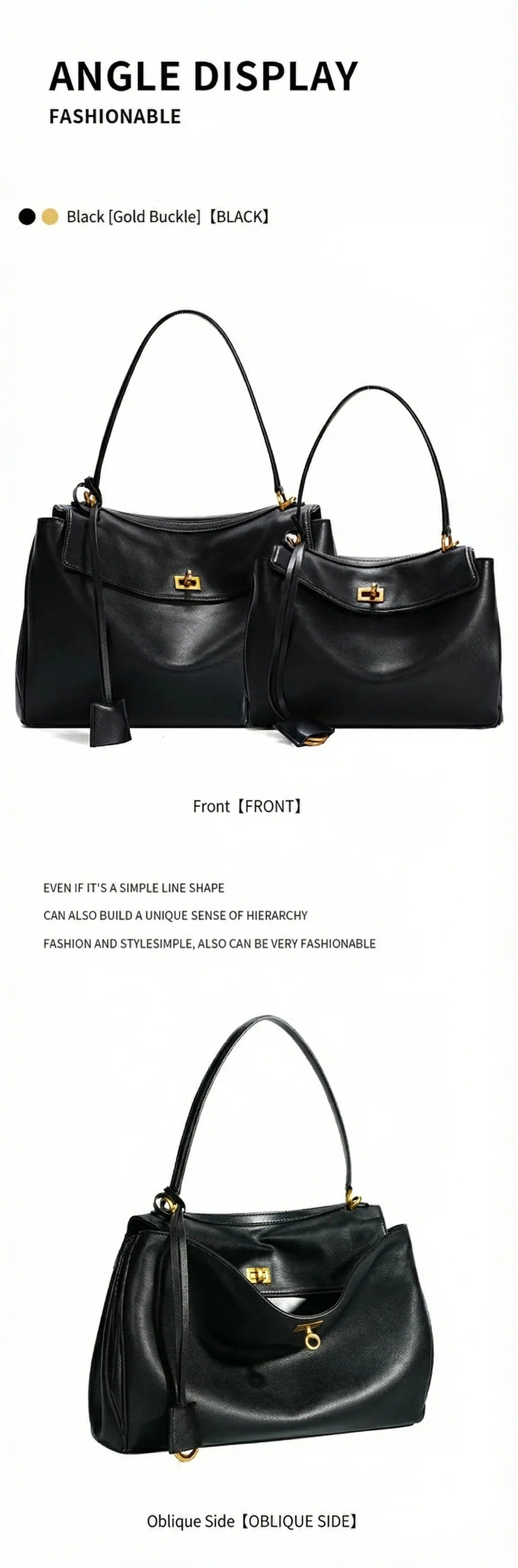 2026 large Genuine leather shoulder bag armpit top layer cowhide large capacity women's commuting high-end tote bag