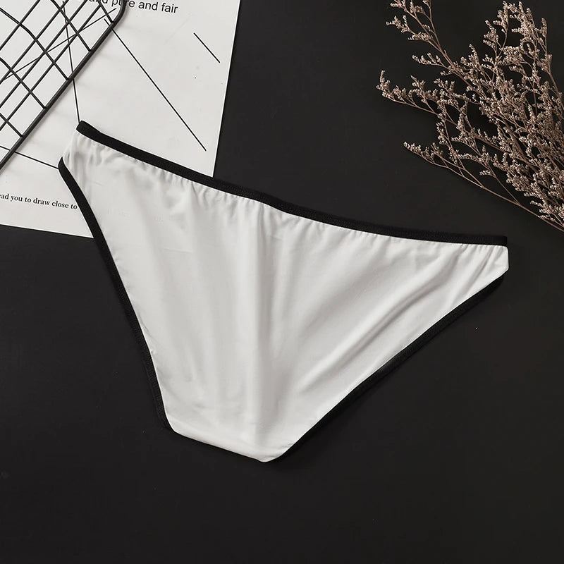 6Pack Mens Bikini Thin Ice Silk Breathable Men Briefs U Convex Low Waist Sexy Men Underwear