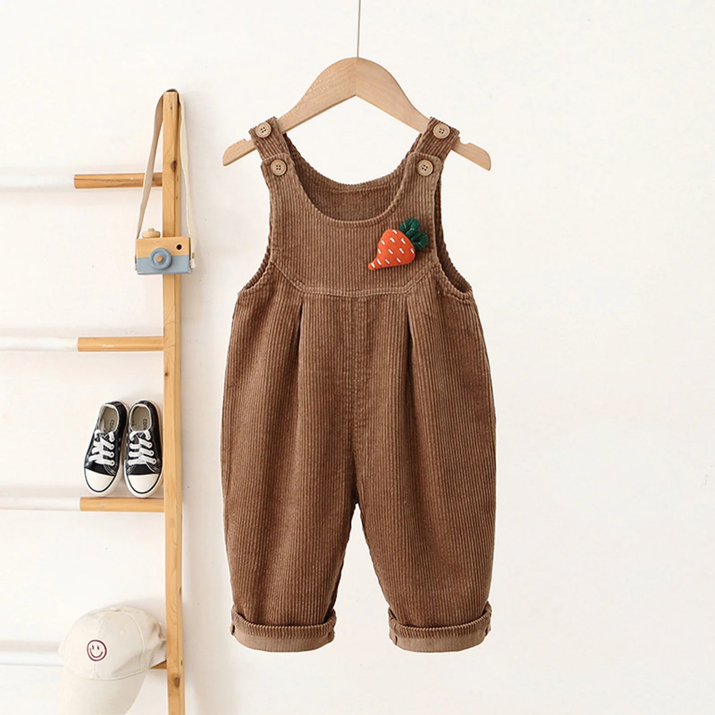 Kids Fashion Casual Rompers Corduroy Suspender Pants Sleeveless Overalls Daily School Home Birthday Party Photography Costume