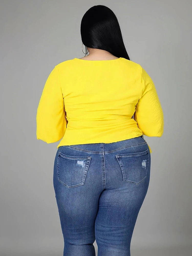 Ladies Tops Long Sleeve Female Clothing Large Size Fashion Woman Blouses 2022 Plus Size Blouses Wholesale Bulk Dropshipping