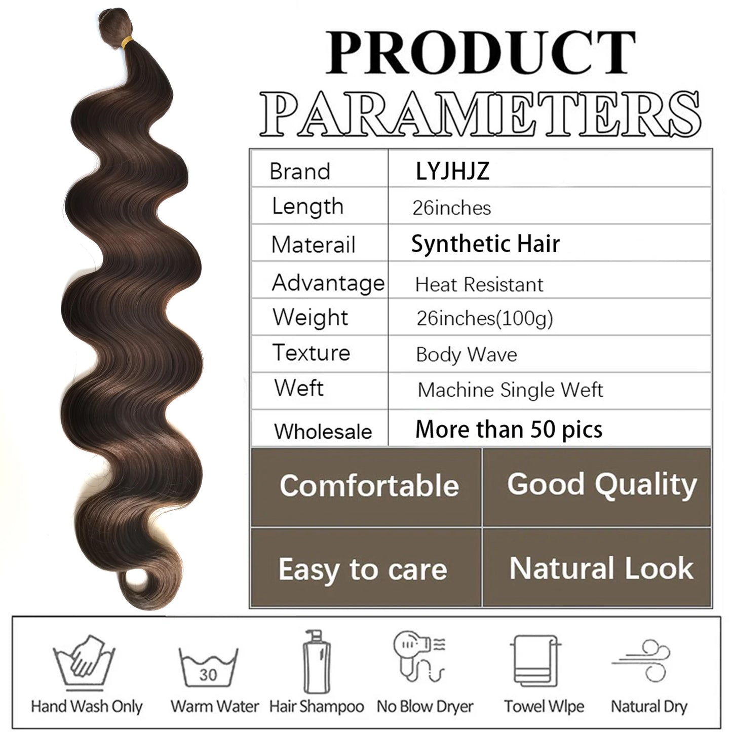Colorful Body Wave Hair Bundles 613 Piano Blonde Natural Synthetic Hair Extensions Ombre Thick Ponytail Loose Deep Hair Weaving