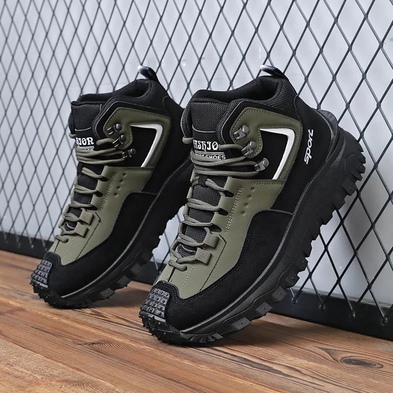 Men's Large Size Versatile Mountain Climbing Anti-slip Wear-resistant Outdoor Casual Trendy Spring Lightweight Dad Shoes