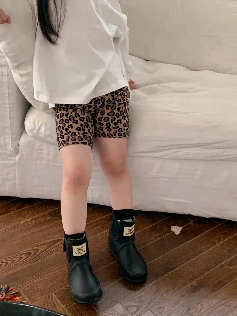Kids Shorts Leopard Print Leggings Yoga Stretch Pants Kids Clothes for Girls Boys  Shorts for Girls