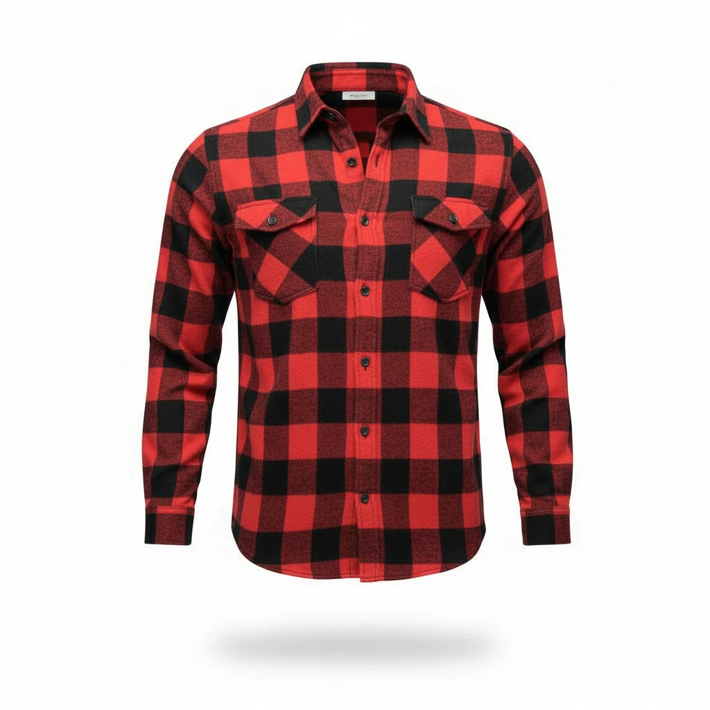 Men's Plaid Shirt Comfortable, Elegant and Versatile Heavy Autumn Coat