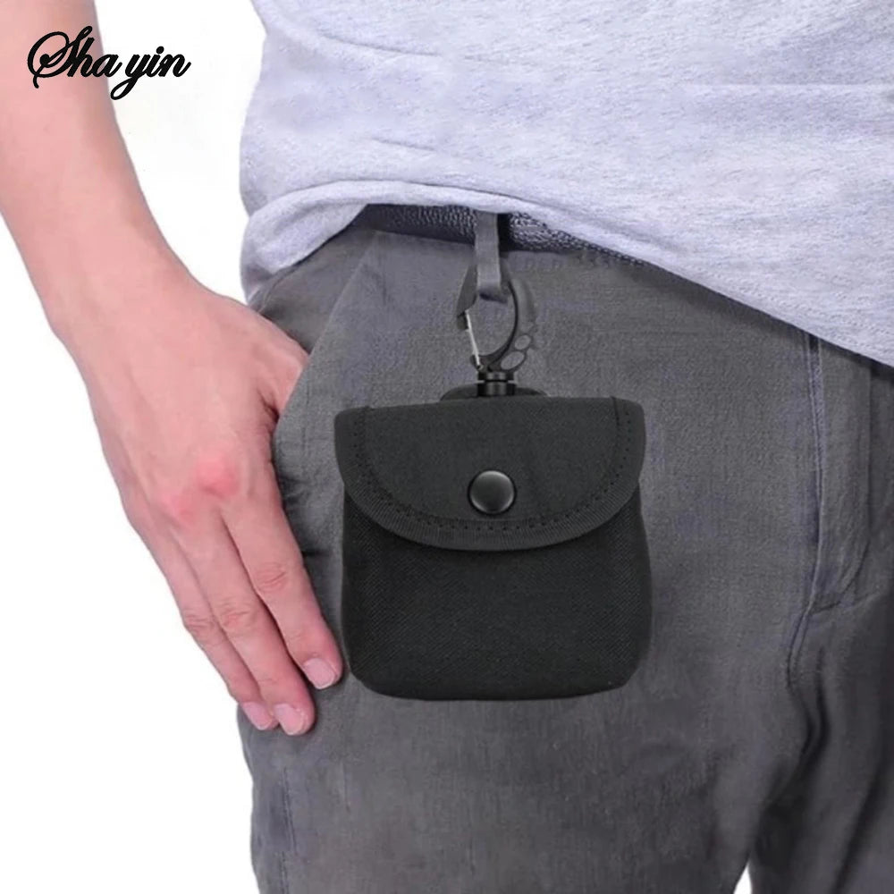 Waterproof Camp Mini Oxford Fabric Keychain Bag, Outdoor Hunting Camouflage Waist Bag for Earphone Keys Coin，EDC Carry Organizer