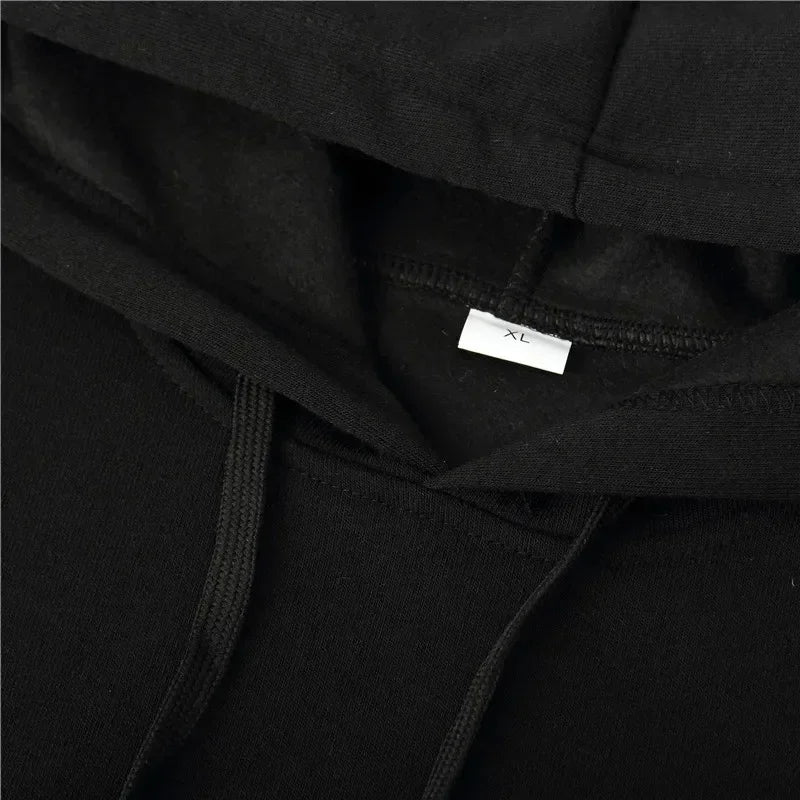 2025 hot trend men's casual hooded sweatshirt with drawstring comfortable long sleeved top suitable for autumn and winter