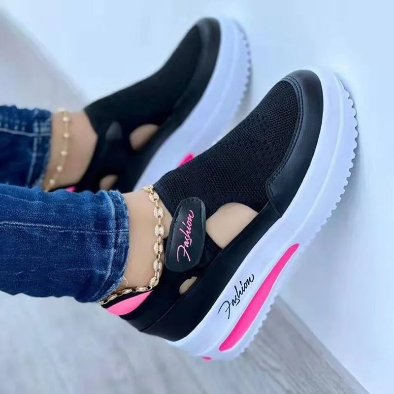 Shoes Womens Sneakers Female Casual Shoes 2025 Summer New Breathable Mesh Ladies Sport Shoes Vulcanized Women Platform Sandals