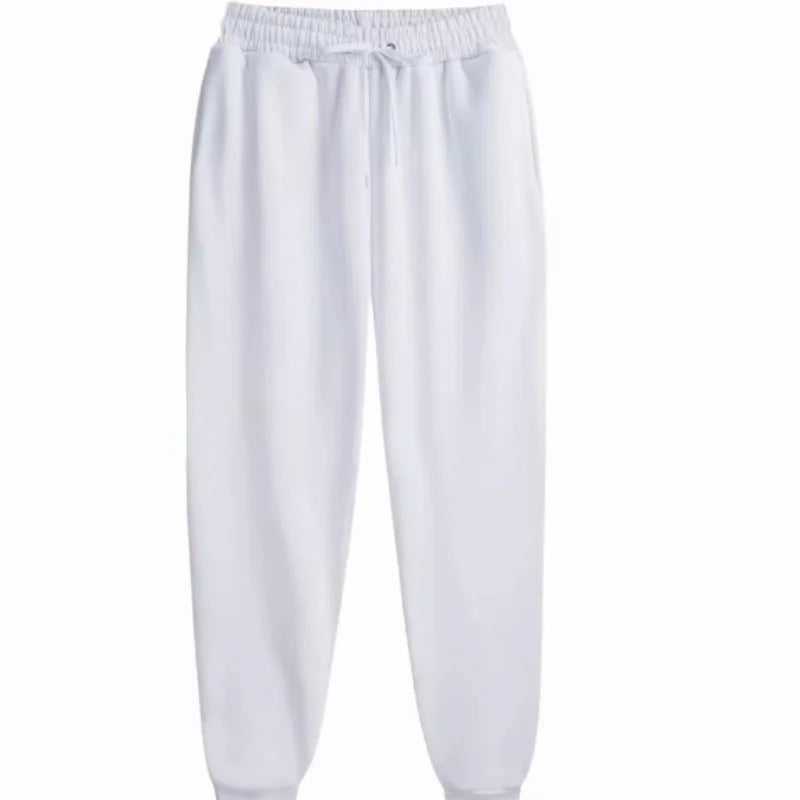 Mens Casual Pants Autumn Winter Fleece Sweatpants Men Running Jogger Sports Gym Trousers Fashion Solid Color Workout Long Pants